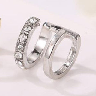Brincos de punho banhados a ouro 14K com cristais