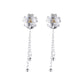 Brincos pendentes florais em dois tons de ouro 14K Amy e Annette