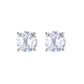 Brincos de pino com coroa de cristal Swarovski em ouro 14K e prata esterlina Amy e Annette