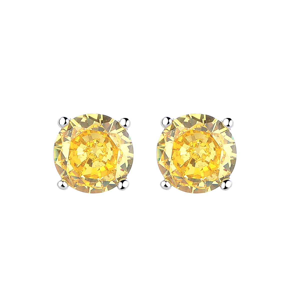 Brincos de ouro 14K e prata esterlina com safira. Opções de esmeralda e citrino.
