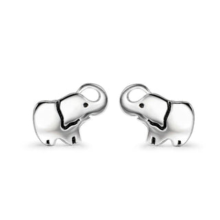 Brincos minimalistas de elefante em prata esterlina