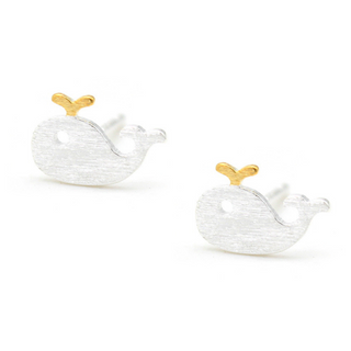 Brinco de baleia em prata esterlina