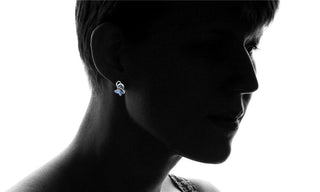 Brincos de borboleta em prata esterlina