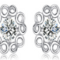 Brincos de prata esterlina Swarovski Infinity Flower