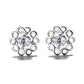 Brincos de prata esterlina Swarovski Infinity Flower