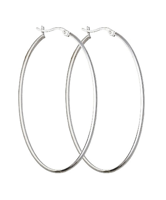 Brincos de argola de prata esterlina de 40 mm