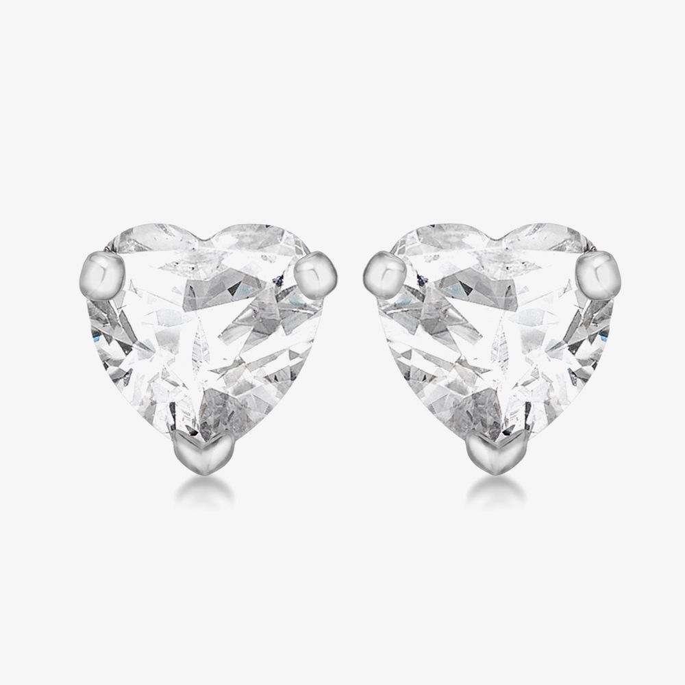 Brincos de cristal em forma de coração