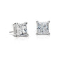 Brincos quadrados de cristal Swarovski em prata esterlina Amy e Annette