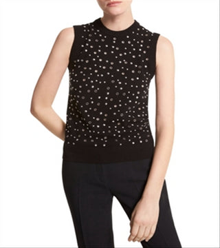 Coleção Michael Kors Cashmere Embelezado Shell Cinza Tamanho XS