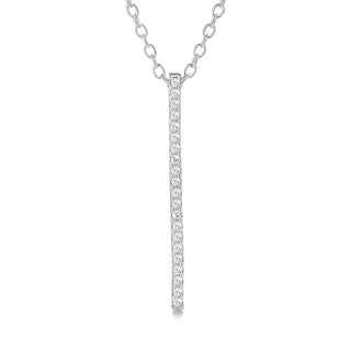 Sterling Silver Bar Necklaces with Swarovski Crystals