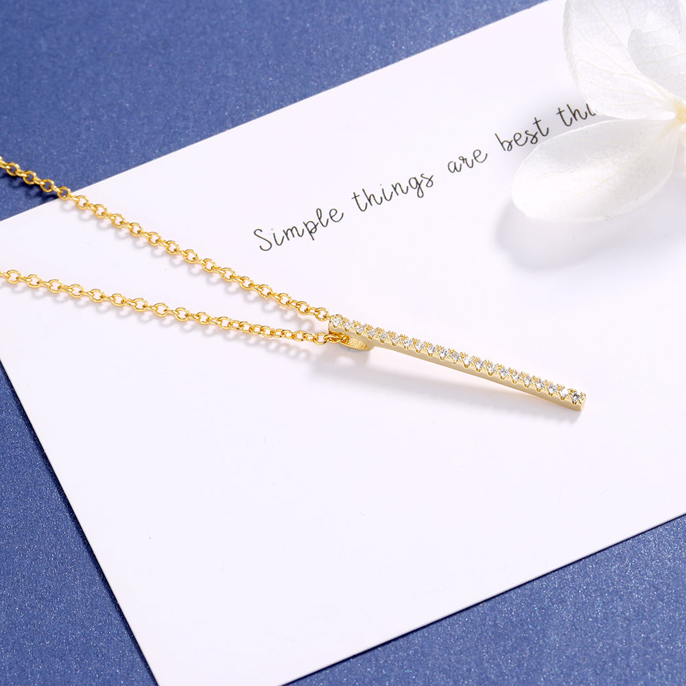 Colares de barra de prata esterlina com cristais Swarovski