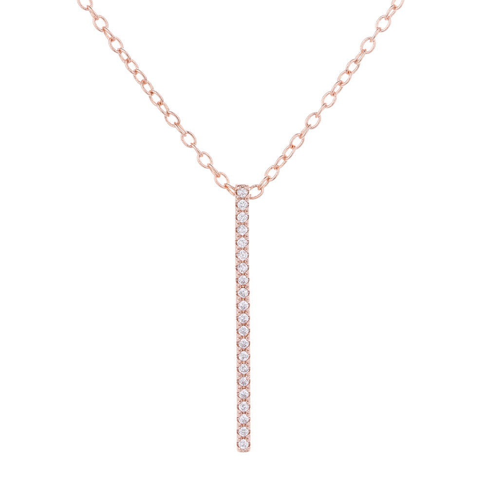 Colares de barra de prata esterlina com cristais Swarovski