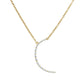 Colares com pingente crescente em ouro 14K e prata esterlina banhados a ouro