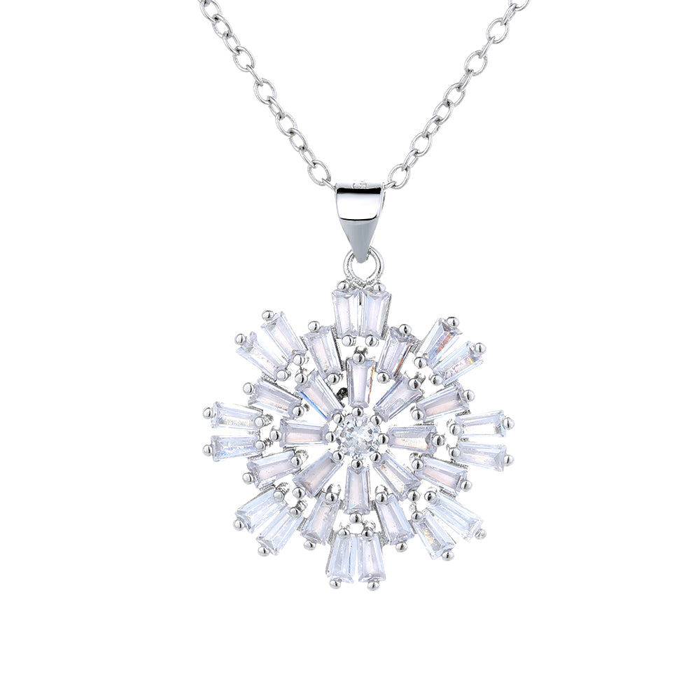 Colar de cristal Swarovski Starburst em prata esterlina