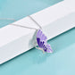 Brincos ou colar de borboleta violeta de prata esterlina