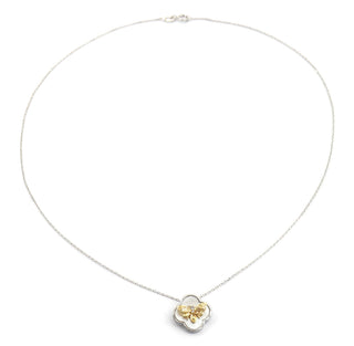 Colar de abelha em prata esterlina e madrepérola