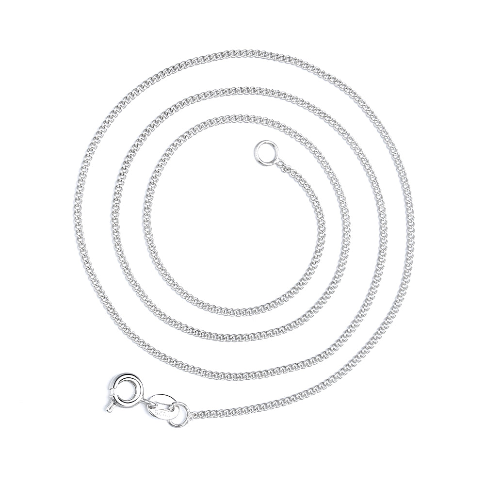 Correntes cubanas de prata esterlina italiana