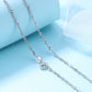 Colar de corrente ondulada em ouro branco 14K
