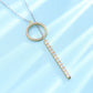 Colar Lariat de Cristal Bicolor