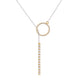 Colar Lariat de Cristal Bicolor