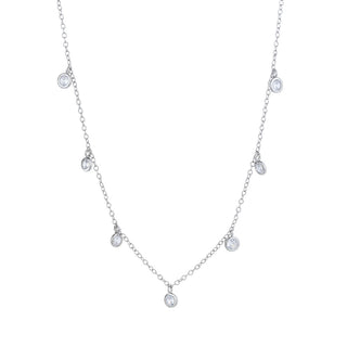 Colares de prata esterlina com cristais genuínos