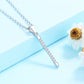 Colar Spike de prata esterlina com cristais Swarovski