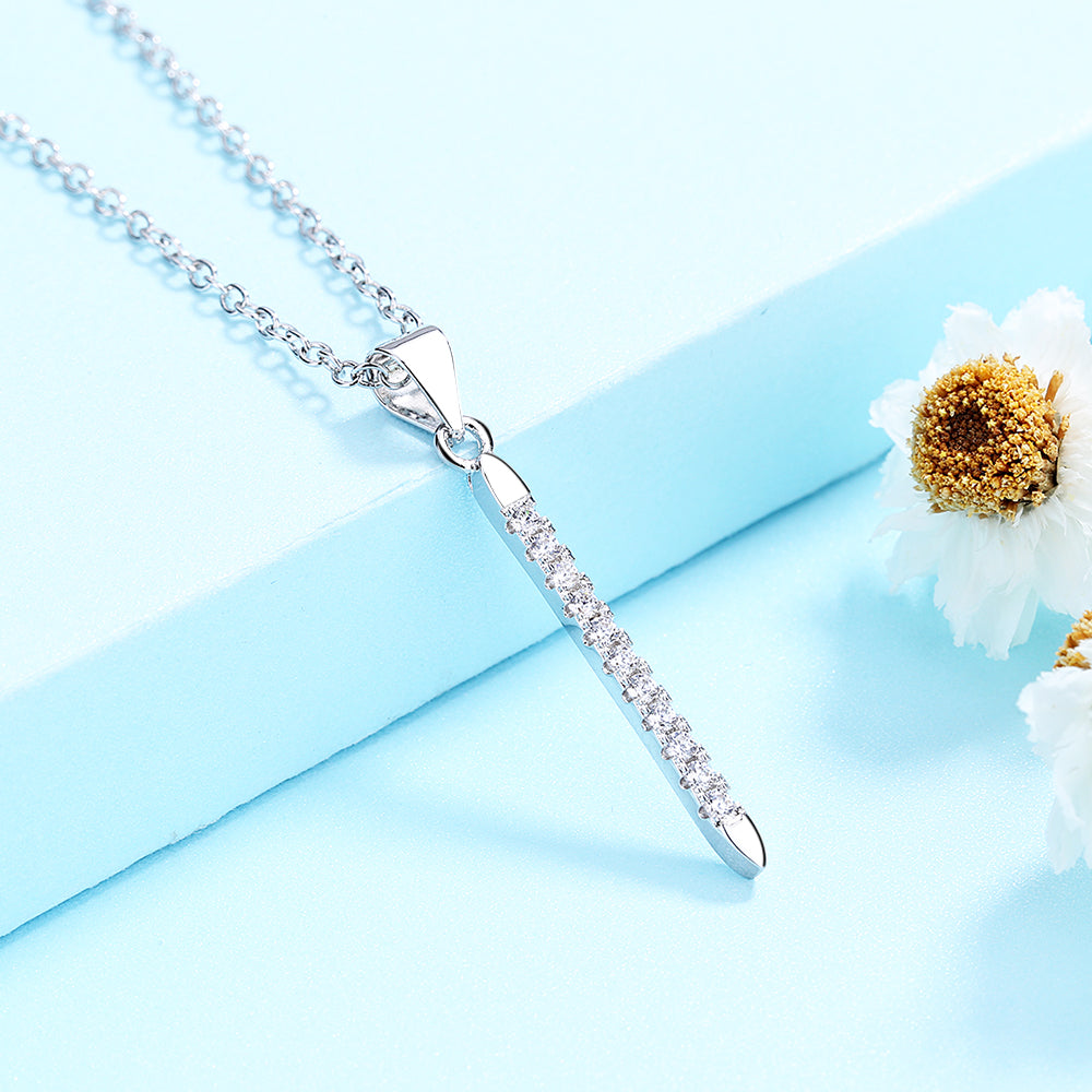 Colar Spike de prata esterlina com cristais Swarovski