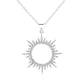 Colar com pingente Sunburst em ouro 14k e prata esterlina com cristais