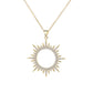 Colar com pingente Sunburst em ouro 14k e prata esterlina com cristais