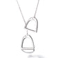Colar Lariat Geométrico de Prata de Lei