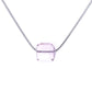 Colar com pingente de cubo de prata esterlina e cristais Swarovski
