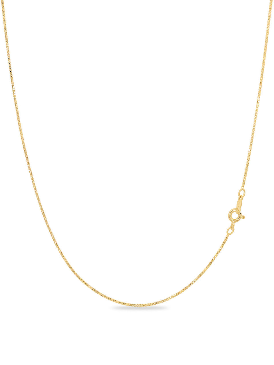 Corrente de ouro 18K em opções de 16", 18-24" Box Chain