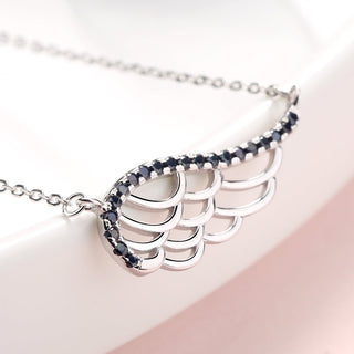 Pingente de Asa de Anjo em Prata Esterlina com Cristais