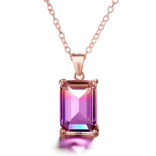 Purple and Yellow Bi Colored Ametrine Necklace