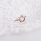 Anel ajustável em ouro 14K com cristais Swarovski