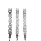 Conjunto de alianças Eternity Milgrain em ouro branco 18K com Swarovski