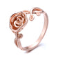 Anel ajustável bypass em prata esterlina e ouro rosa 14K