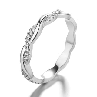 18k Gold or Sterling Silver Crossover Ring