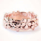 Anel de ouro rosa 14K com faixa de flor