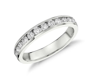 Sterling Silver Channel Set Swarovski Crystal Band
