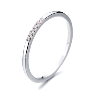 14K Gold and Sterling Silver Stacking Ring With crystals from Swarovski