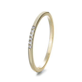 14K Gold and Sterling Silver Stacking Ring With crystals from Swarovski