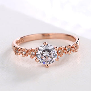 Sterling Silver Engagement Ring with crystals from Swarovski