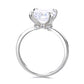 Anel redondo com garras em ouro 14k e prata esterlina com cristais Swarovski