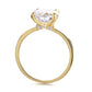Anel redondo com garras em ouro 14k e prata esterlina com cristais Swarovski