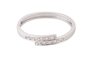 Anel de prata esterlina com cristais Swarovski