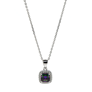 Sterling Silver Mystical Topaz Earring and Necklace Set