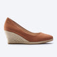 Espadrilles plataforma com corte em U em lona com rosas