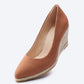 Espadrilles plataforma com corte em U em lona com rosas