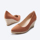 Espadrilles plataforma com corte em U em lona com rosas